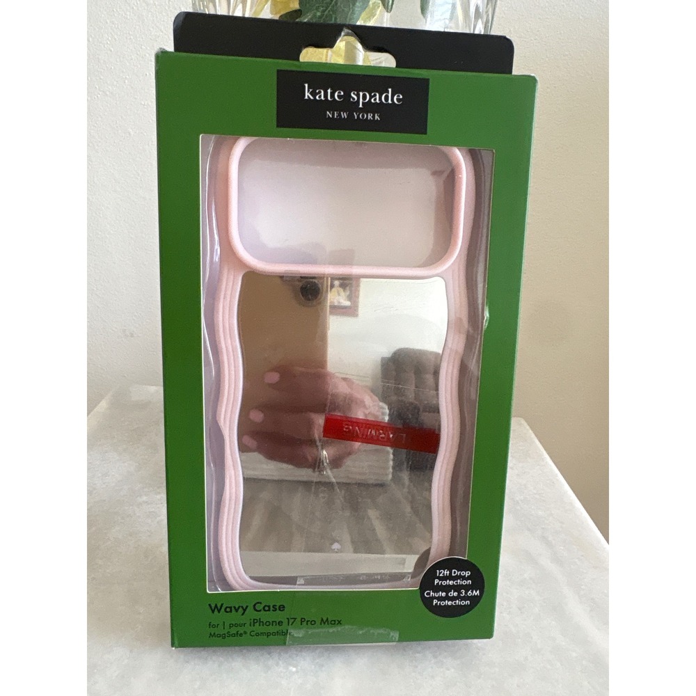 Kate Spade Wavy Case iPhone 17 Pro Max Pink Mirror MagSafe Protective Cover